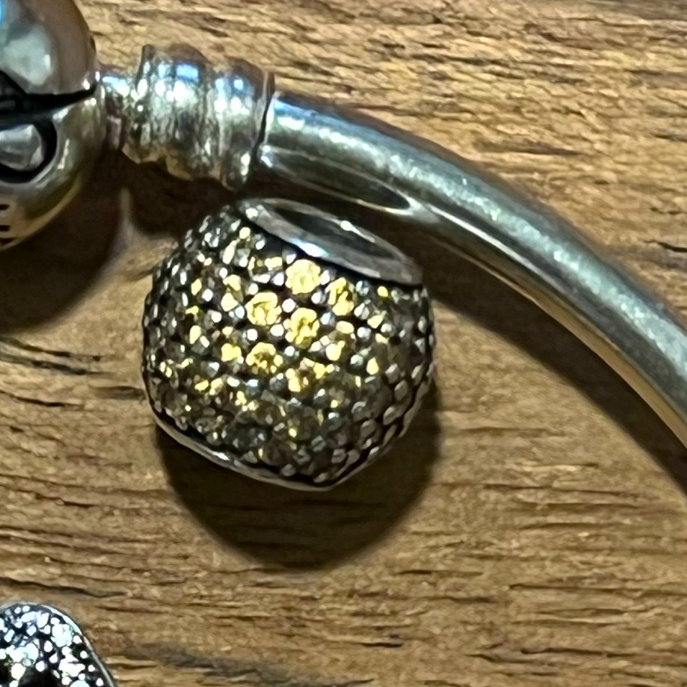 Pandora golden cz charm
